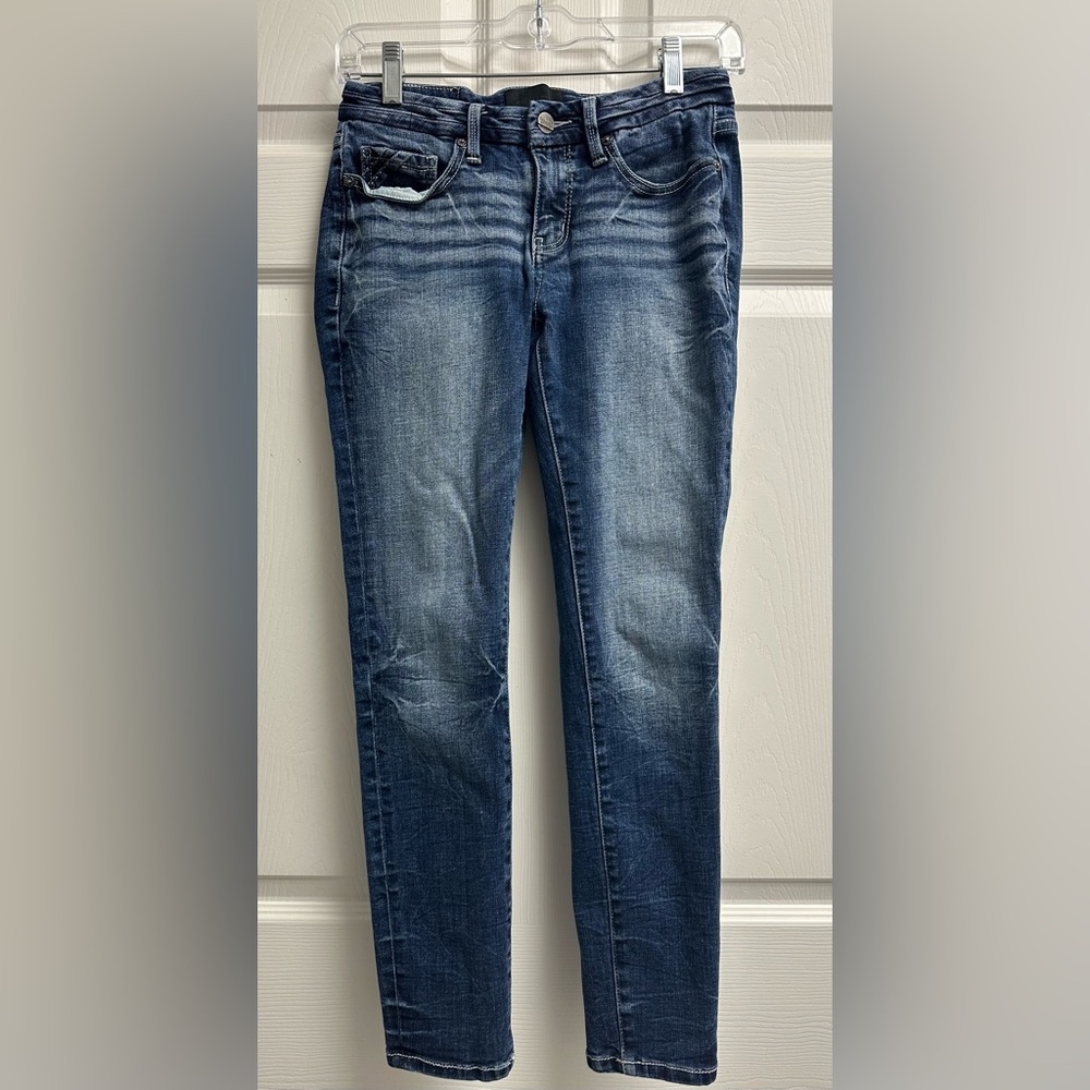Buckle Black Ankle Skinny Classic Blue Women's Jeans